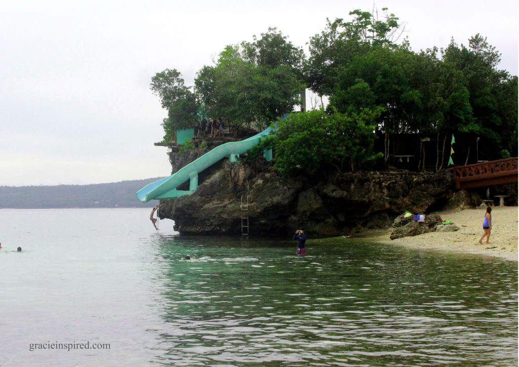 Slide your way into the sea or cliff dive