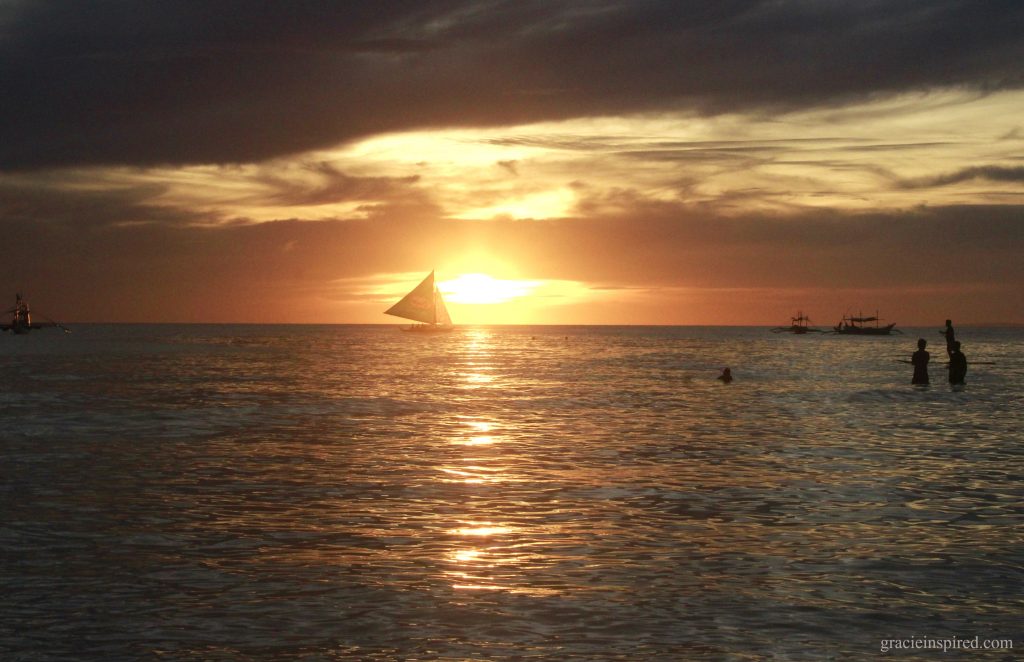 Sunset with a Sailboat